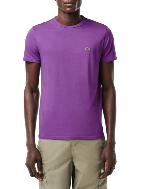 T-Shirt Lacoste Uomo Viola Lacoste  Angolo dello Sport