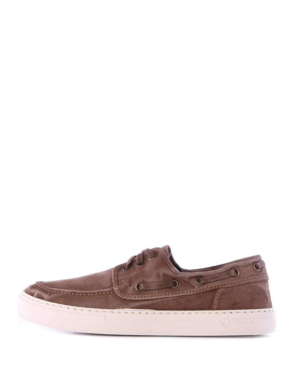 Scarpe In Tela Natural World Uomo Nautico Enzimatico Marrone Natural World  Angolo dello Sport