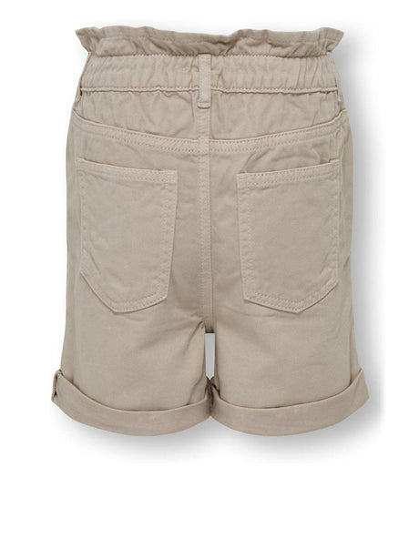 Shorts Only Bambina Cuba Paperbag Beige Only  Angolo dello Sport