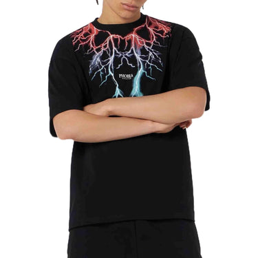 T-shirt PHOBIA Uomo LIGHTNING PRINT Nero