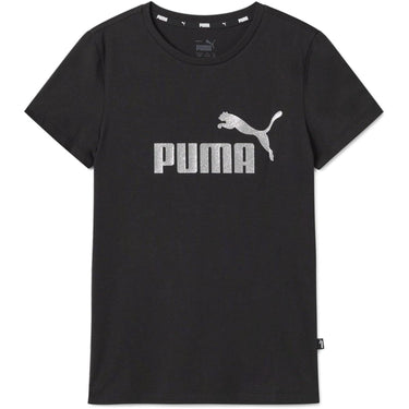 T-shirt Sportiva PUMA Bambina ESS+ GLITTER LOGO Nero