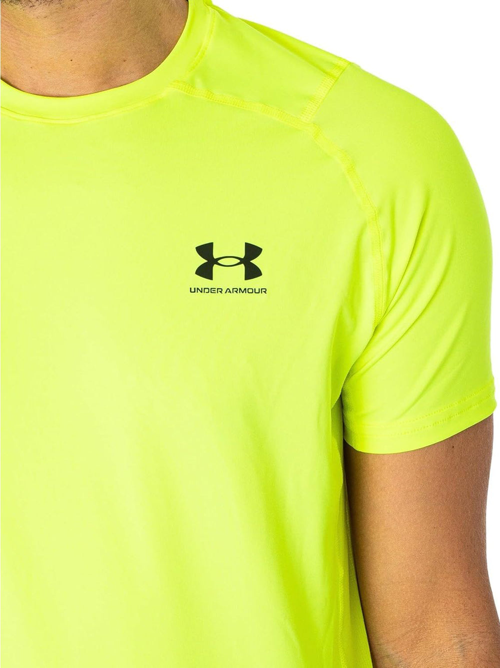 T-Shirt Sportiva Under Armour Uomo Ua Hg Fitted Limone