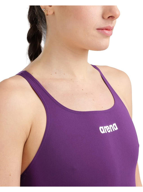 Costume Sportivo Arena Donna Team Swimsuit Swim Pro Solid Viola Arena  Angolo dello Sport
