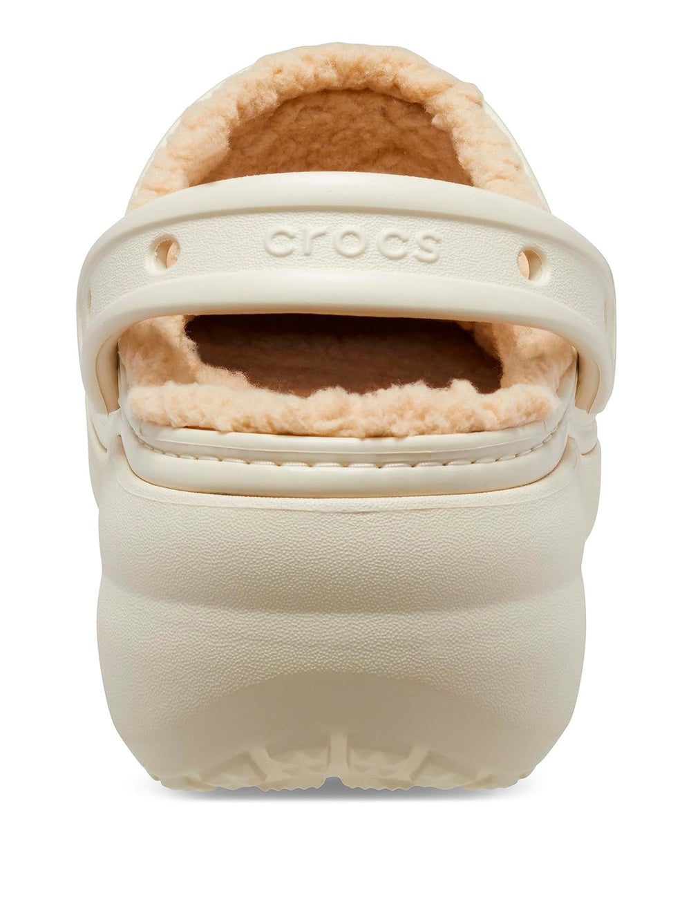 Ciabatte Crocs Donna Classic Platform Lined Clog W Avorio Crocs Angolo dello Sport