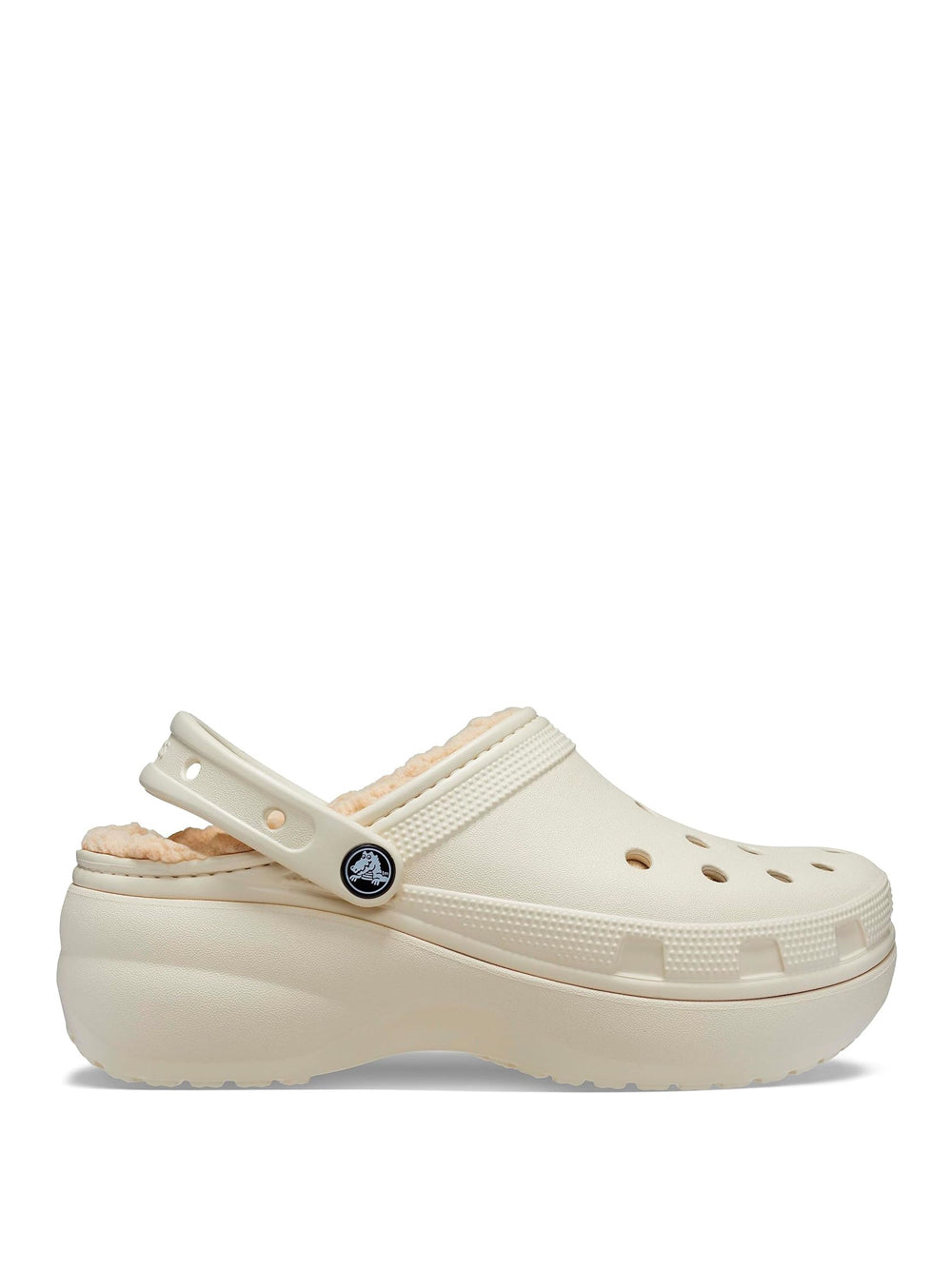 Ciabatte Crocs Donna Classic Platform Lined Clog W Avorio Crocs Angolo dello Sport