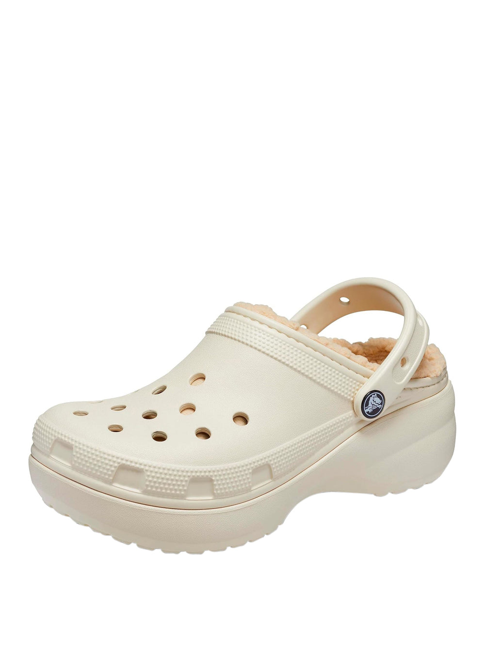 Ciabatte Crocs Donna Classic Platform Lined Clog W Avorio Crocs Angolo dello Sport