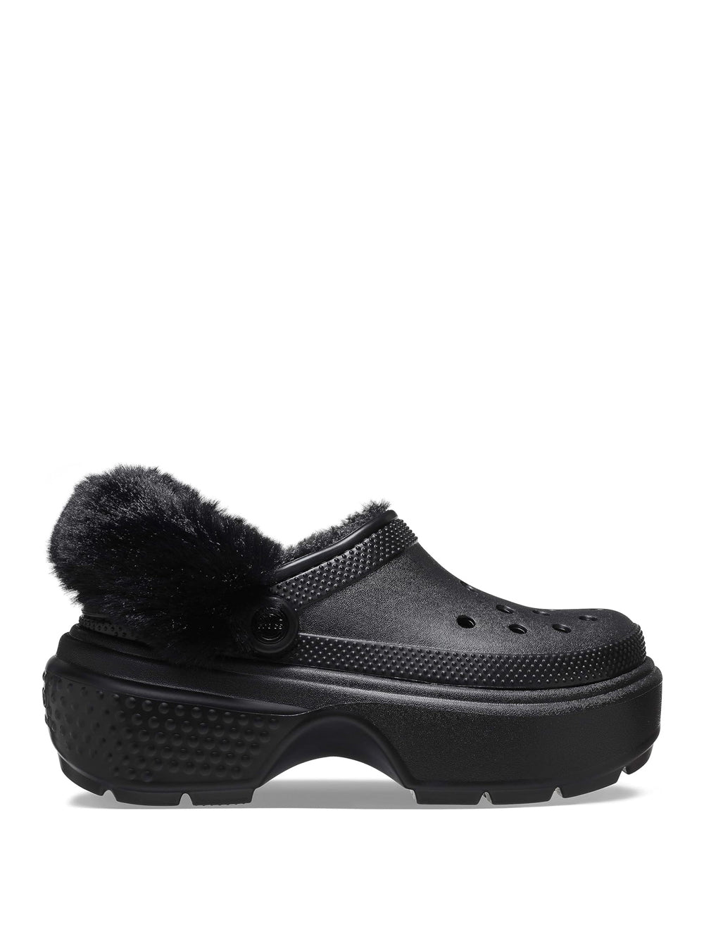 Ciabatte Crocs Unisex Stomp Lined Clog Nero Crocs Angolo dello Sport