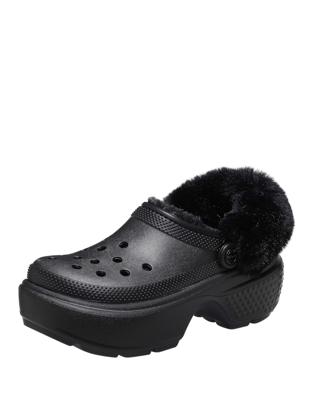 Ciabatte Crocs Unisex Stomp Lined Clog Nero Crocs Angolo dello Sport