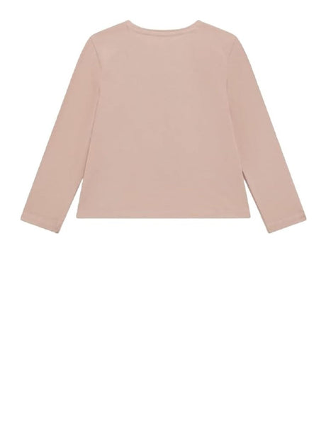 T-Shirt Guess Jr Bambina Ls Rosa Guess  Angolo dello Sport