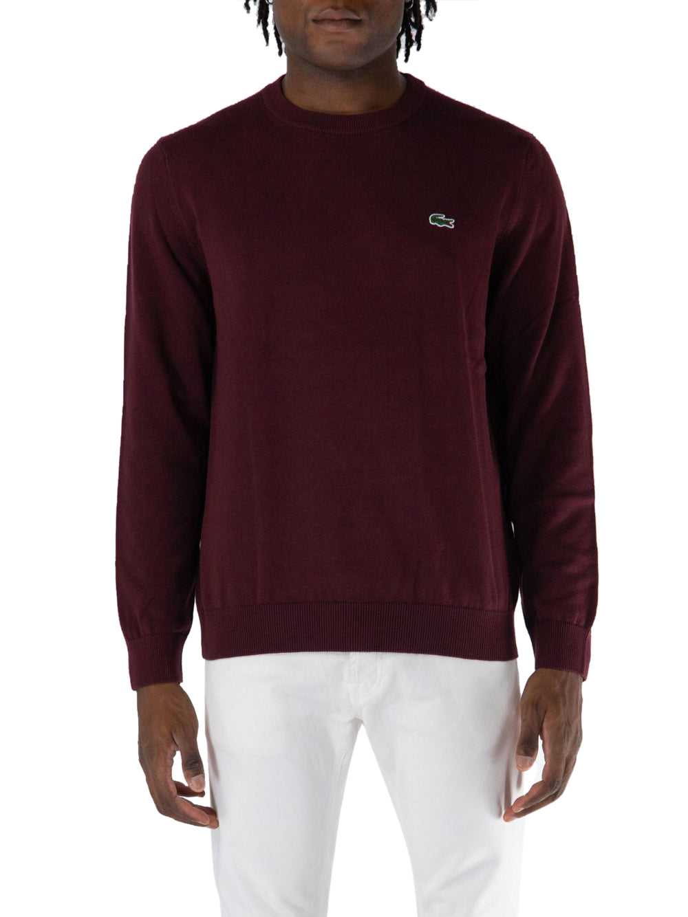 Pullover Lacoste Uomo Bordeaux Lacoste Angolo dello Sport