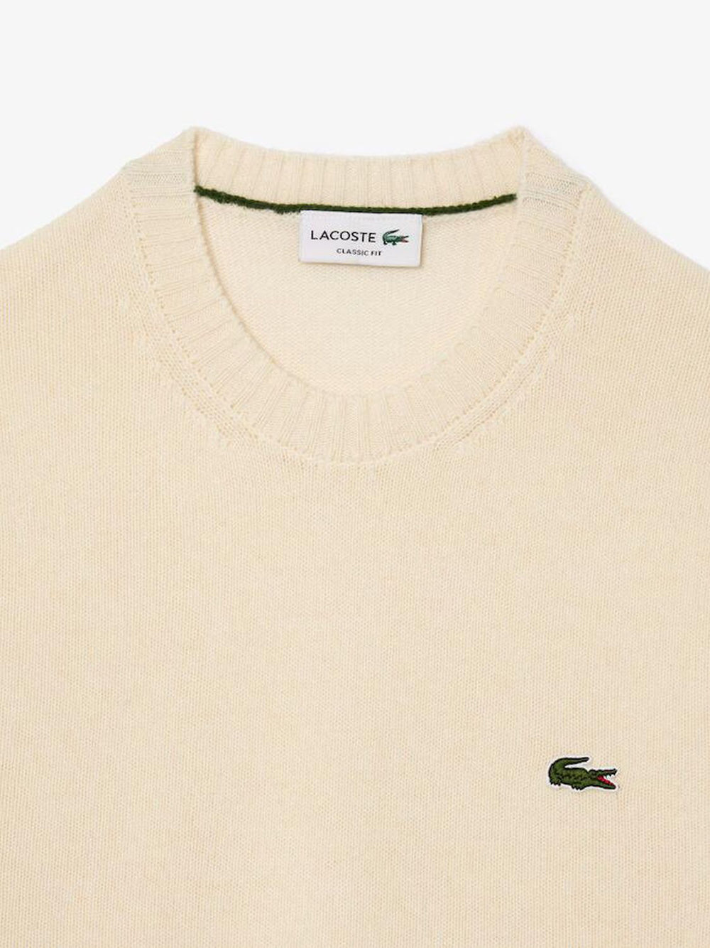 Pullover Lacoste Uomo Avorio Lacoste Angolo dello Sport