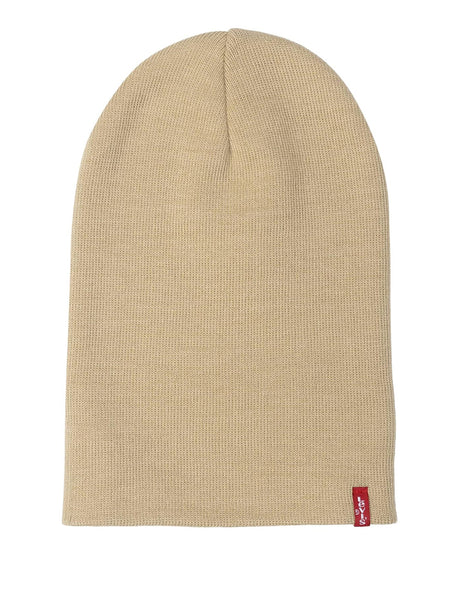 Cappello Levisacc Unisex Slouchy Red Tab Beanie Beige Levi's  Angolo dello Sport