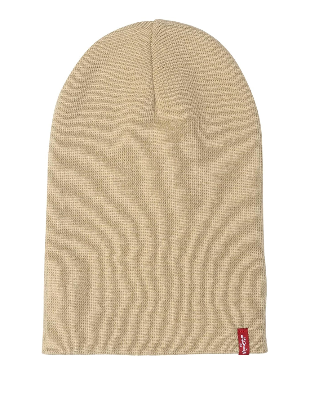 Cappello Levisacc Unisex Slouchy Red Tab Beanie Beige Levi's Angolo dello Sport