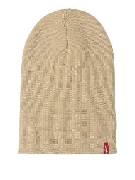 Cappello Levisacc Unisex Slouchy Red Tab Beanie Beige Levi's  Angolo dello Sport