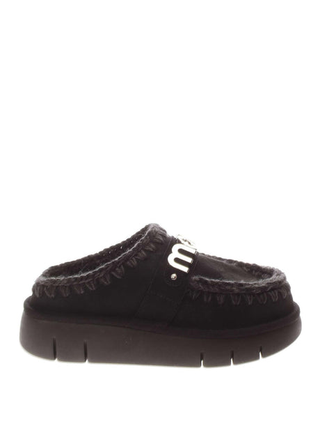 Stivaletti Mou Donna Bounce Clog Metal Logo Nero Mou  Angolo dello Sport