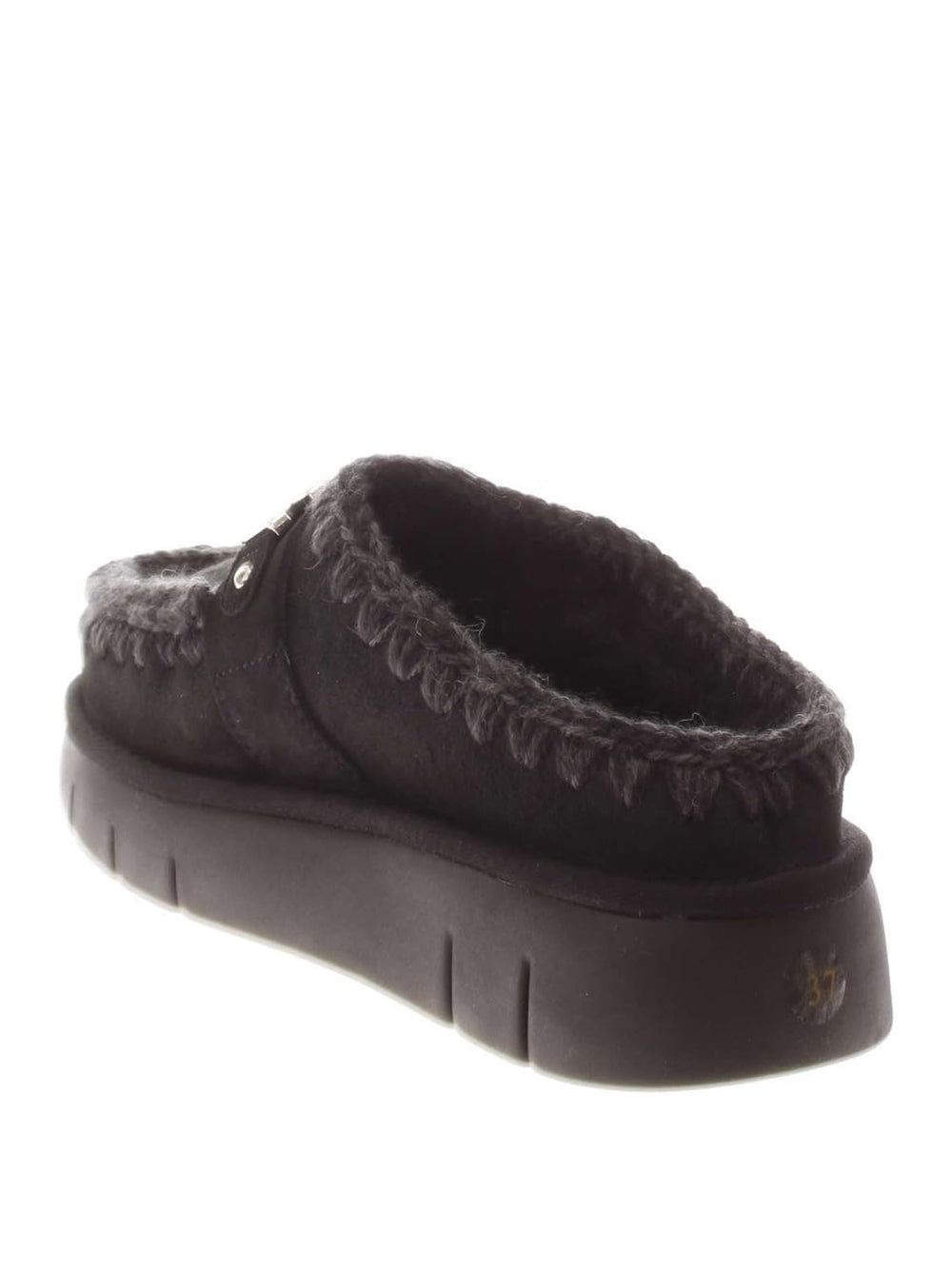 Stivaletti Mou Donna Bounce Clog Metal Logo Nero Mou Angolo dello Sport