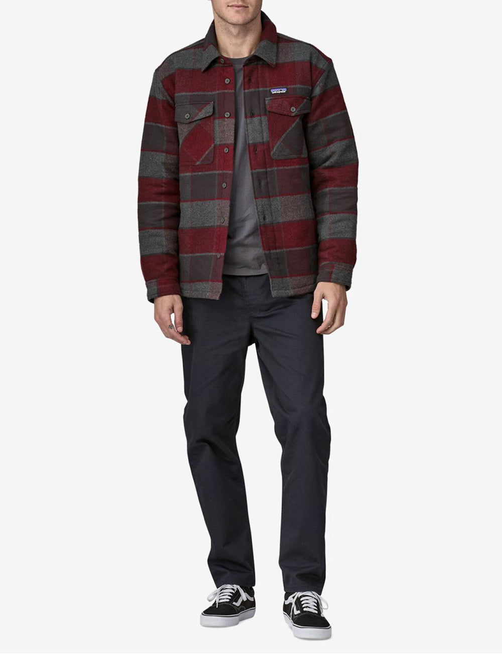 Camicia Patagonia Uomo Lw Insulated Fjord Flannel Shirt Nero Patagonia  Angolo dello Sport