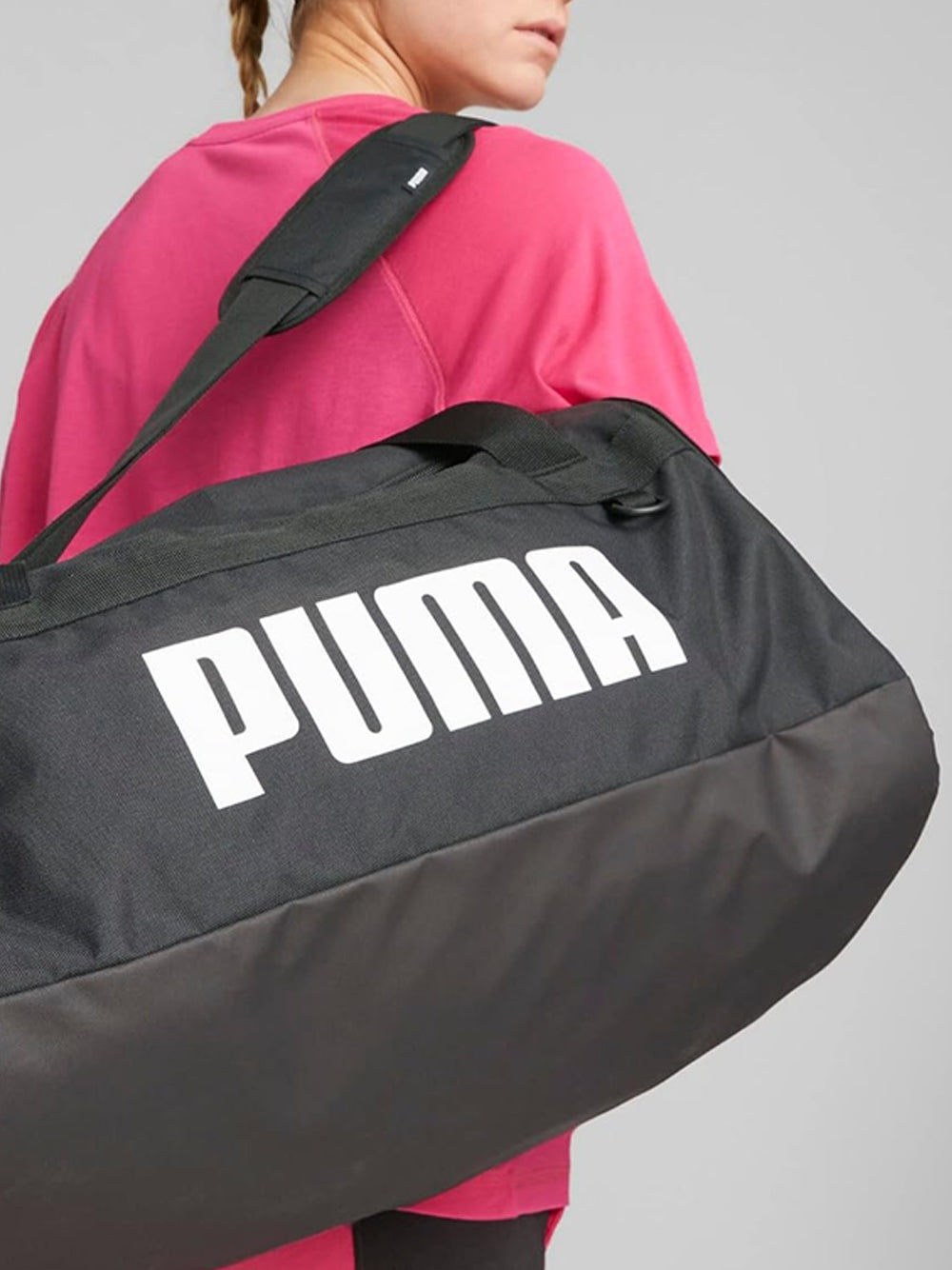 Borsone Puma Unisex Challenger Duffel Bag S Nero Puma Angolo dello Sport