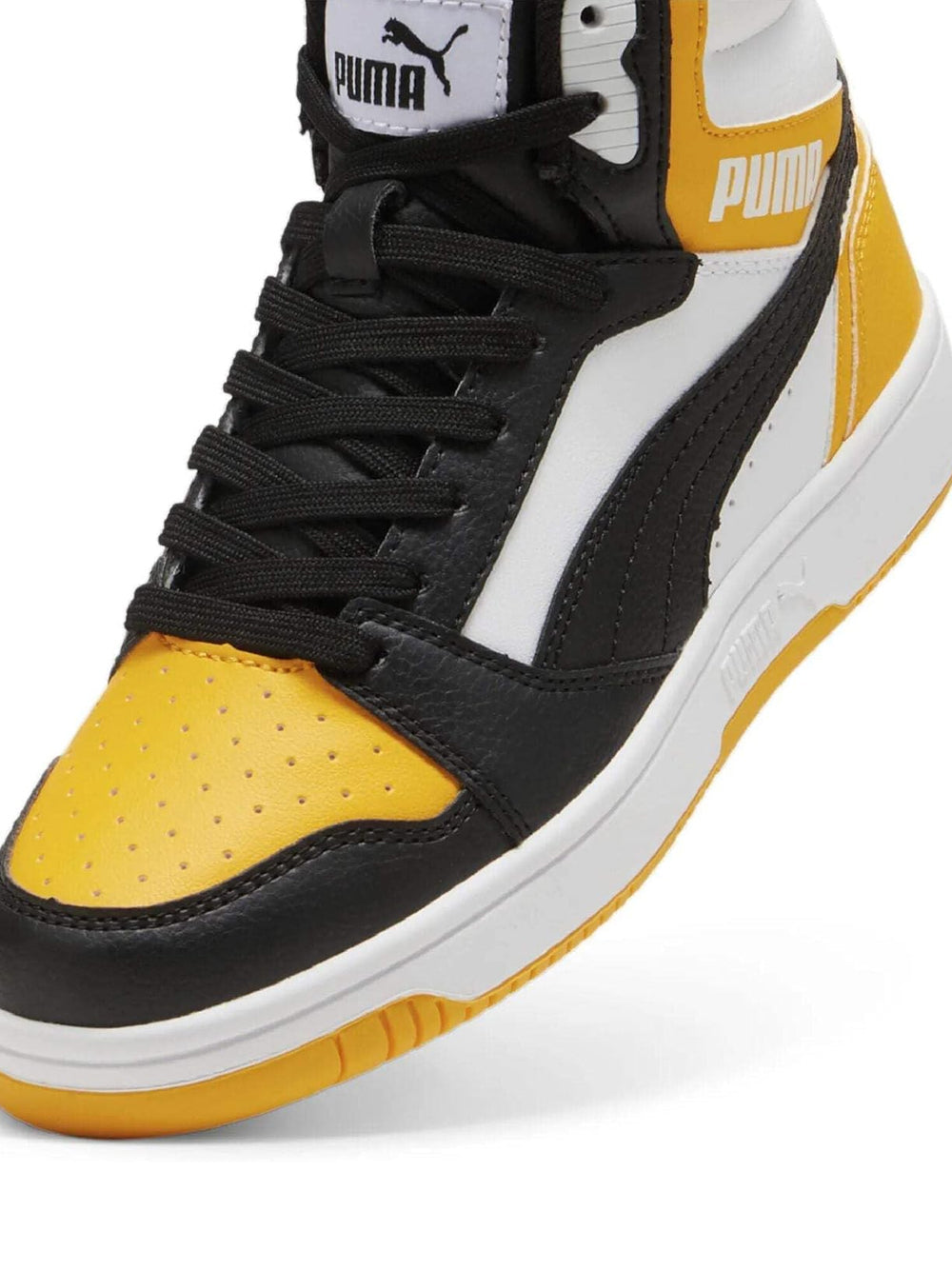 Sneakers Puma Bambino Rebound V6 Mid Jr Giallo Puma Angolo dello Sport