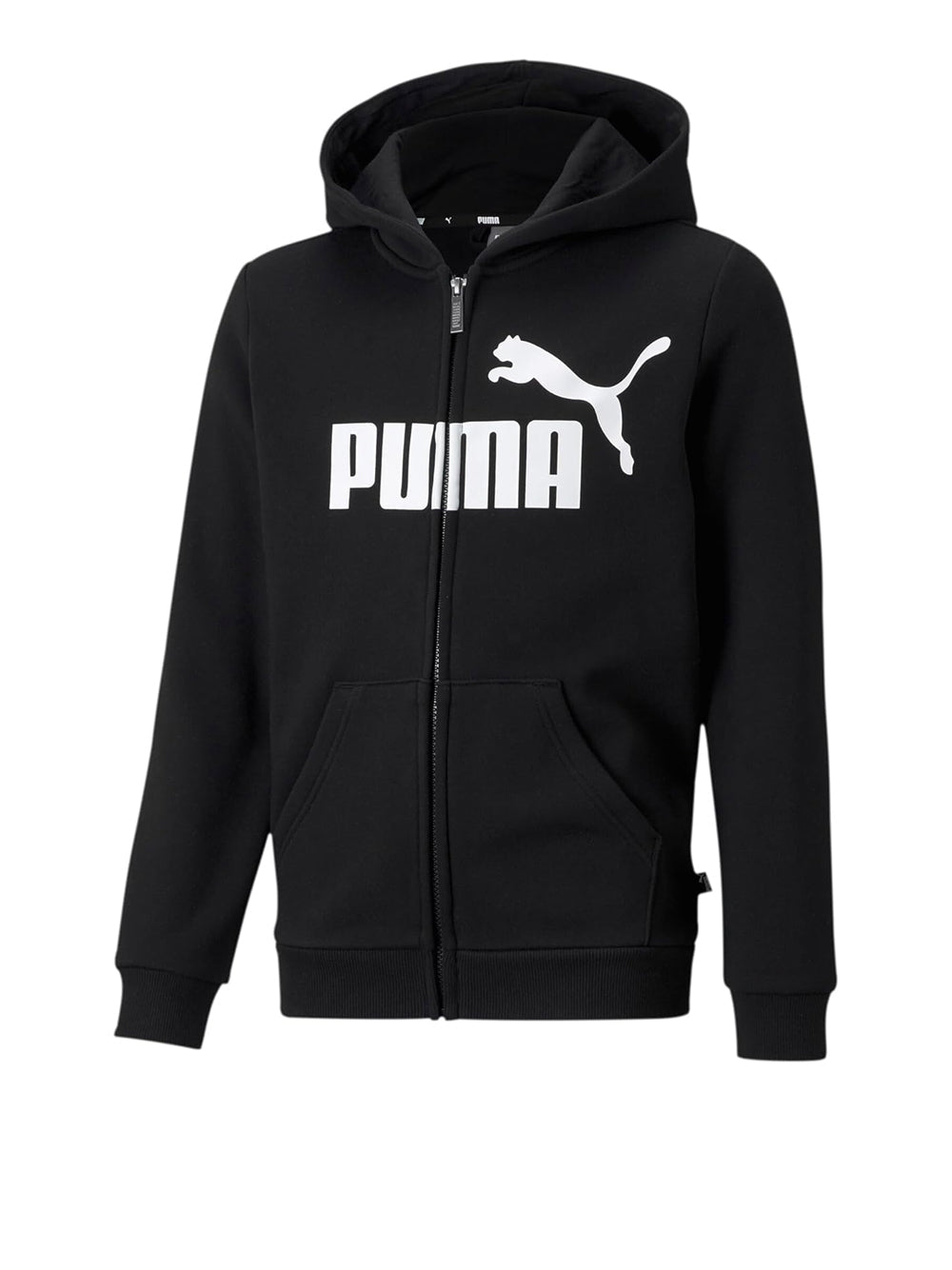 Felpa Puma Bambino Ess Big Logo Fz Hoodie Fl B Nero Puma Angolo dello Sport