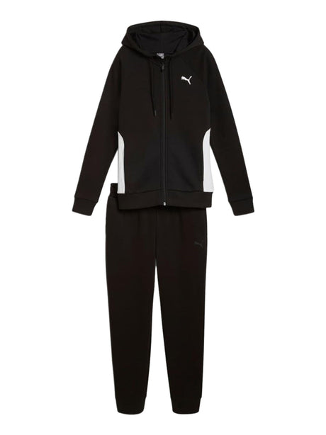 Tuta Sportiva Puma Donna Classic Hooded Tracksuit Fl Nero Puma  Angolo dello Sport