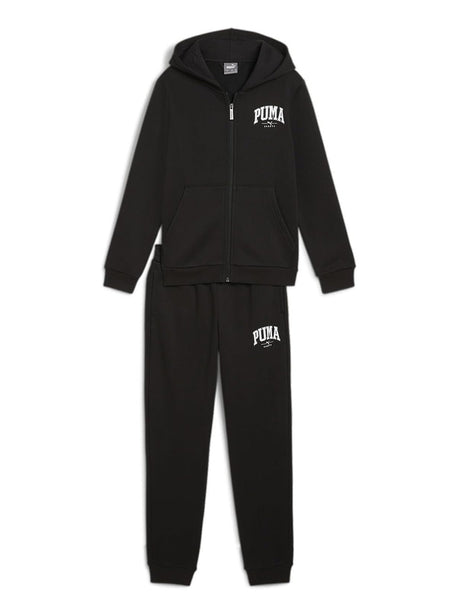 Felpa Puma Bambino Squad FulL-Zip Sweat Suit Fl B Nero Puma  Angolo dello Sport