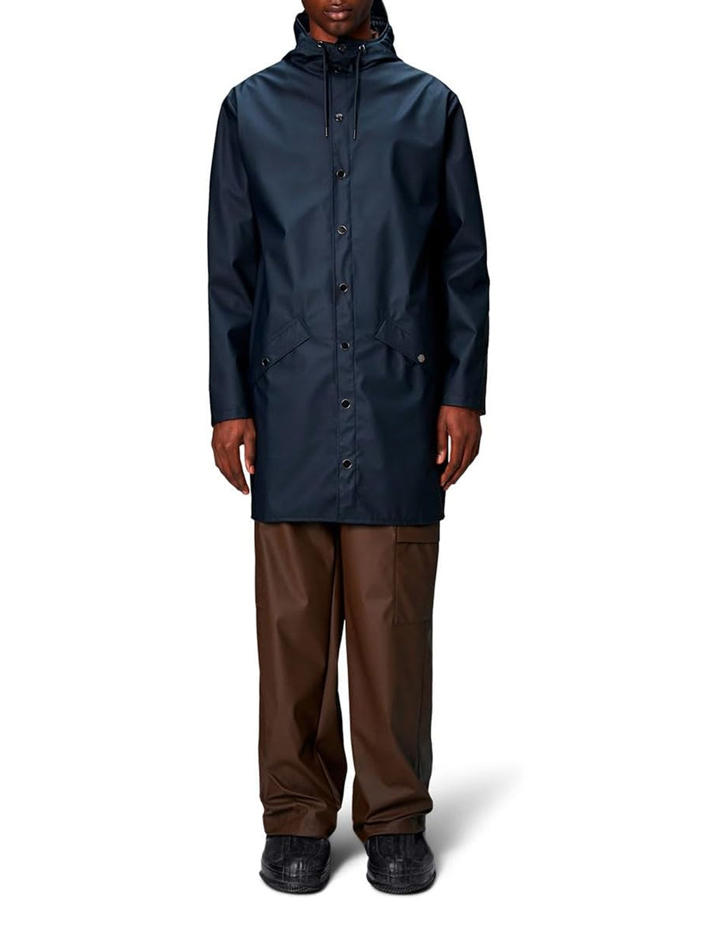 Impermeabile Rains Unisex Long Navy Rains  Angolo dello Sport