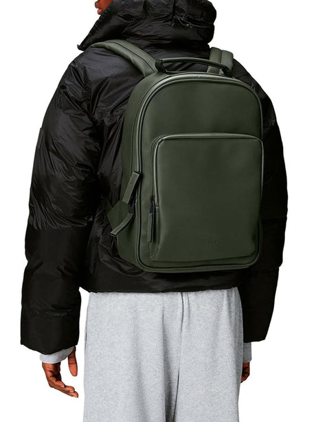 Zaino Rains Unisex Book Daypack Verde Rains  Angolo dello Sport