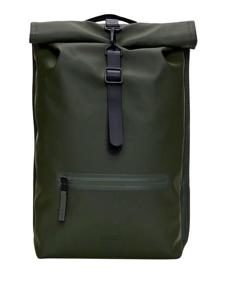 Zaino Rains Unisex Rolltop Rucksack Verde Rains  Angolo dello Sport