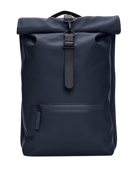 Zaino Rains Unisex Rolltop Rucksack Navy Rains  Angolo dello Sport
