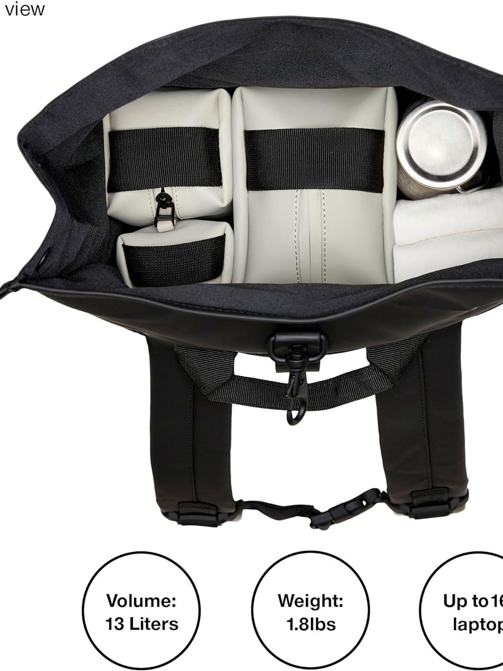 Zaino Rains Unisex Rolltop Rucksack Navy Rains  Angolo dello Sport