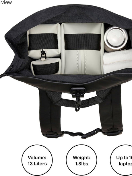 Zaino Rains Unisex Rolltop Rucksack Navy Rains  Angolo dello Sport