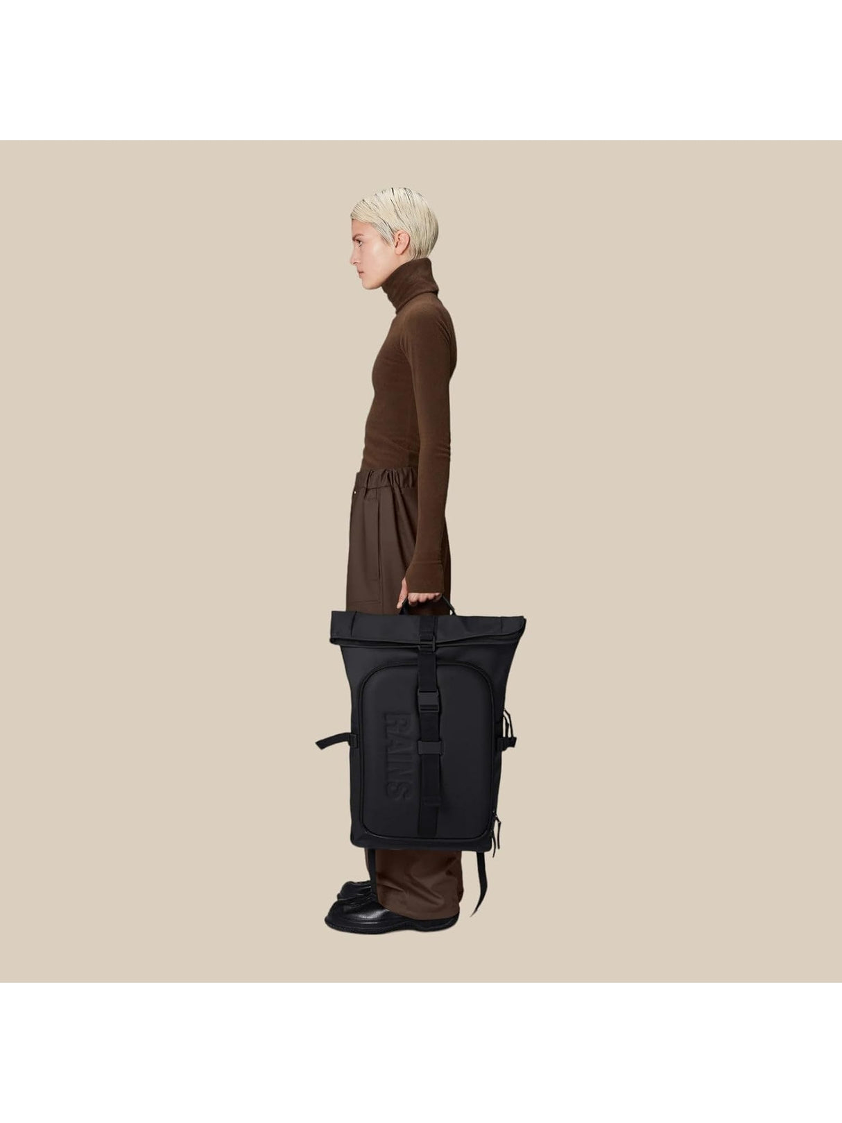 Zaino RAINS Unisex TEXEL MOULDED Nero