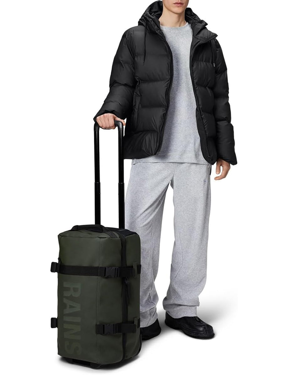 Trolley Rains Unisex Texel Cabin Verde Rains Angolo dello Sport