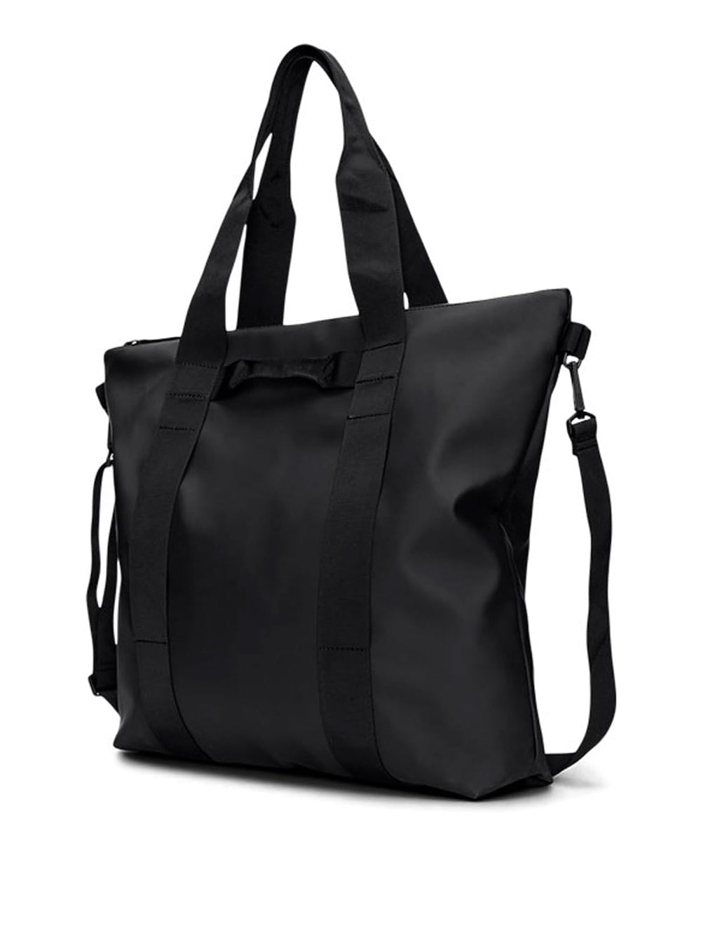 Borsa Rains Unisex Tote Nero Rains Angolo dello Sport