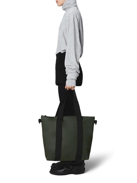 Borsa Rains Unisex Tote Mini Verde Rains  Angolo dello Sport