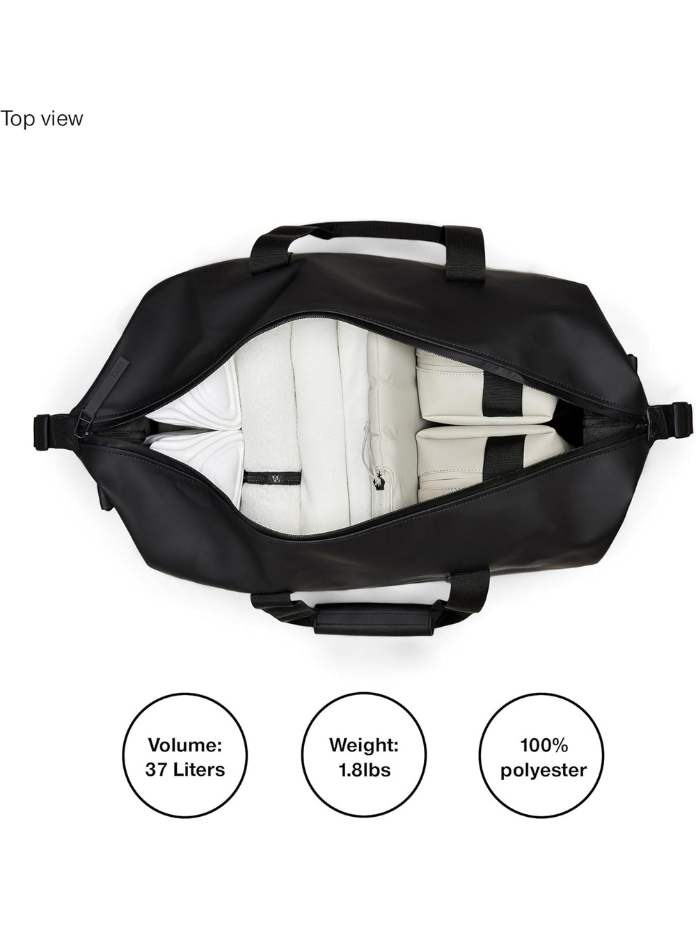 Borsa Rains Unisex Hilo Weekend Nero Rains  Angolo dello Sport