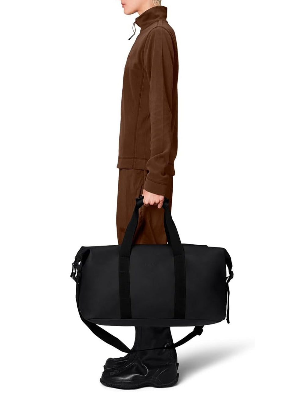 Borsa Rains Unisex Hilo Weekend Nero Rains  Angolo dello Sport