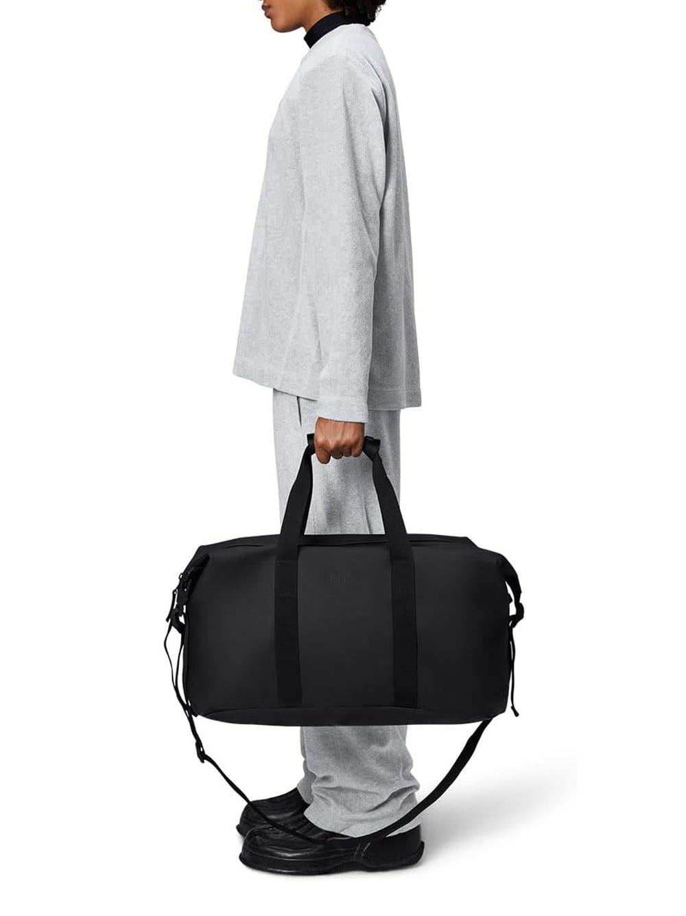 Borsa Rains Unisex Hilo Weekend Nero Rains  Angolo dello Sport