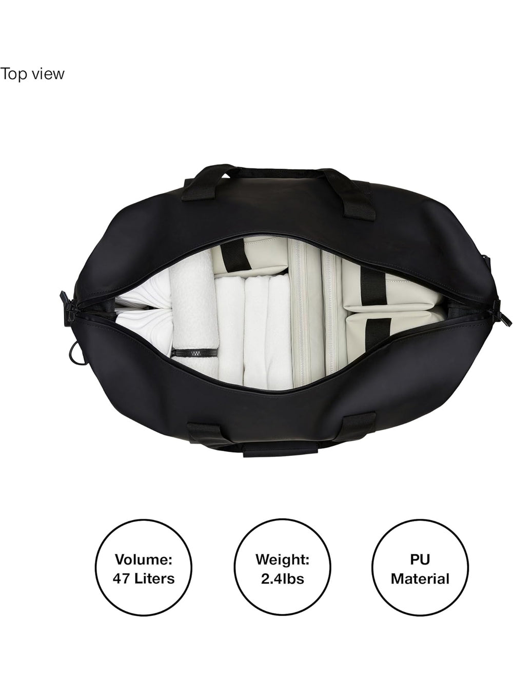 Borsa Rains Unisex Hilo Weekend Large Nero Rains  Angolo dello Sport