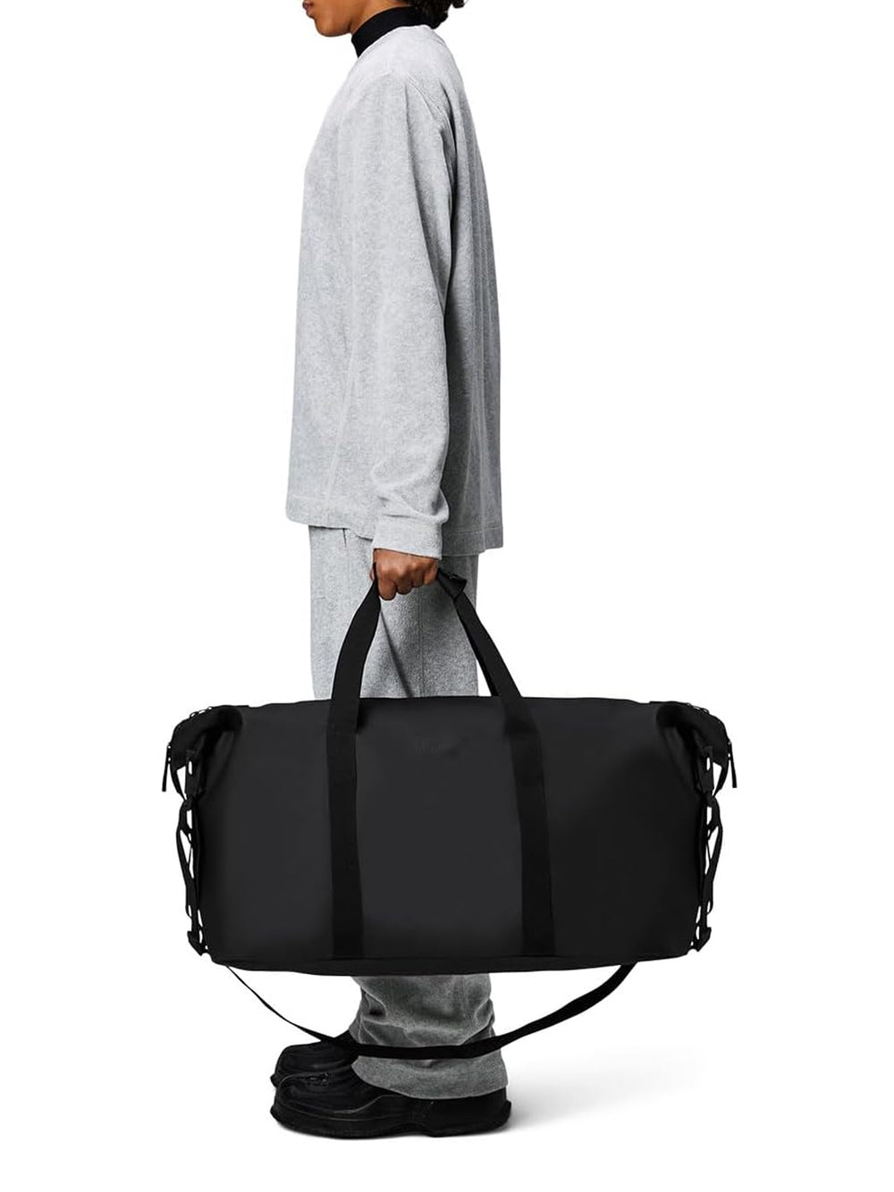 Borsa Rains Unisex Hilo Weekend Large Nero Rains  Angolo dello Sport