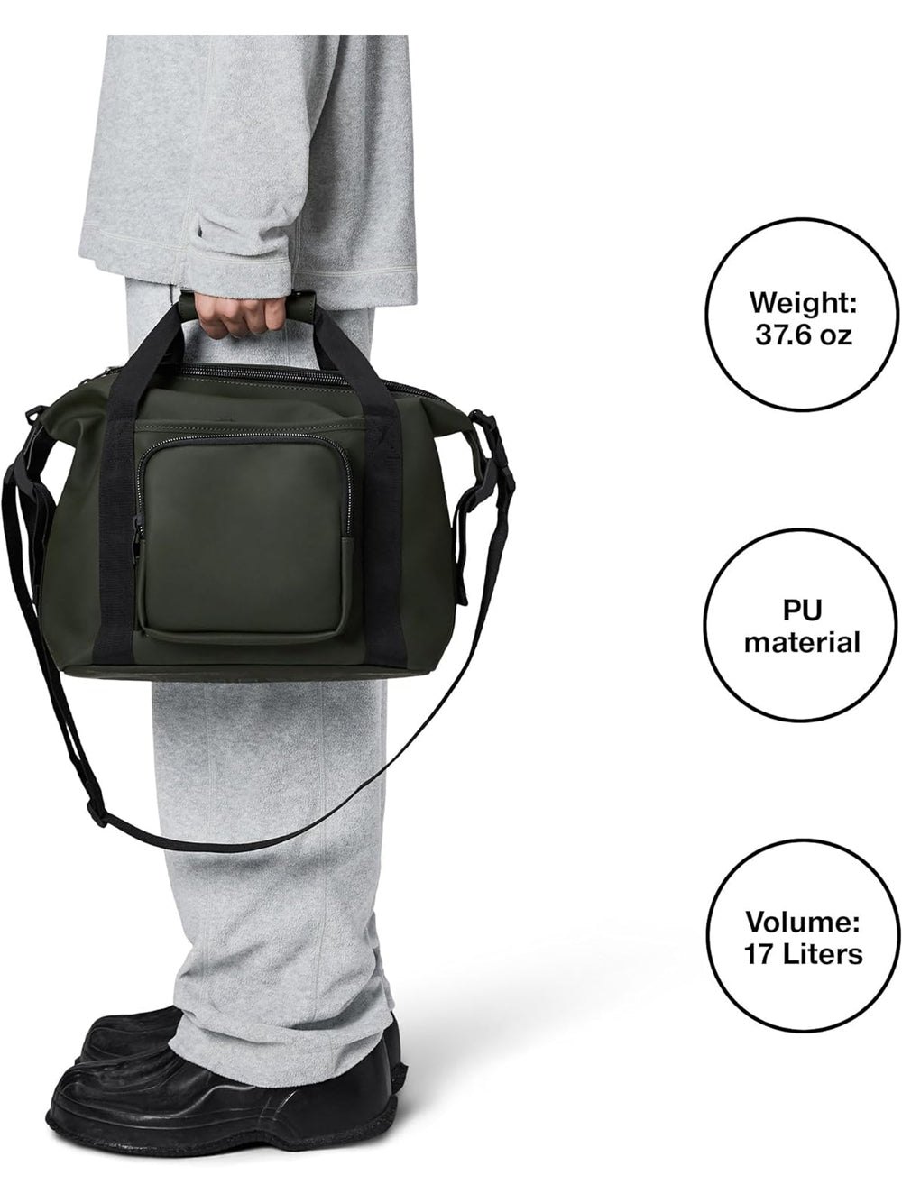 Borsa Rains Unisex Texel Kit Verde Rains  Angolo dello Sport