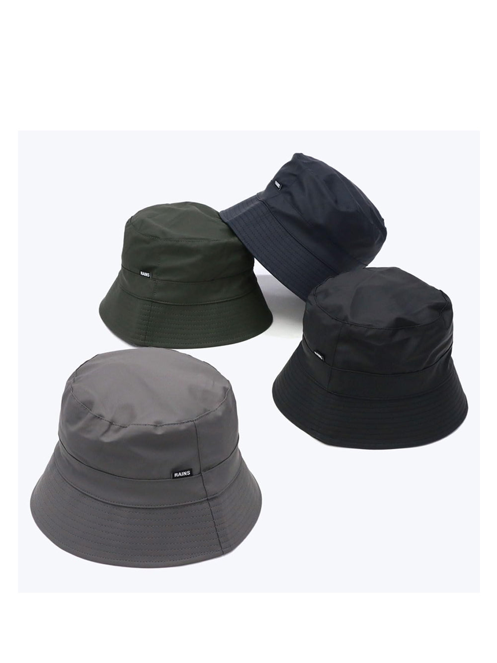 Cappello Rains Unisex Bucket Nero Rains Angolo dello Sport