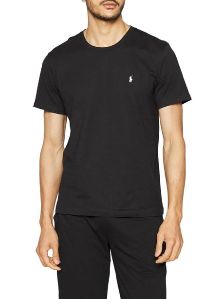 T-Shirt Ralph Lauren Uomo Ss Crew Sleep Top Nero Ralph Lauren  Angolo dello Sport
