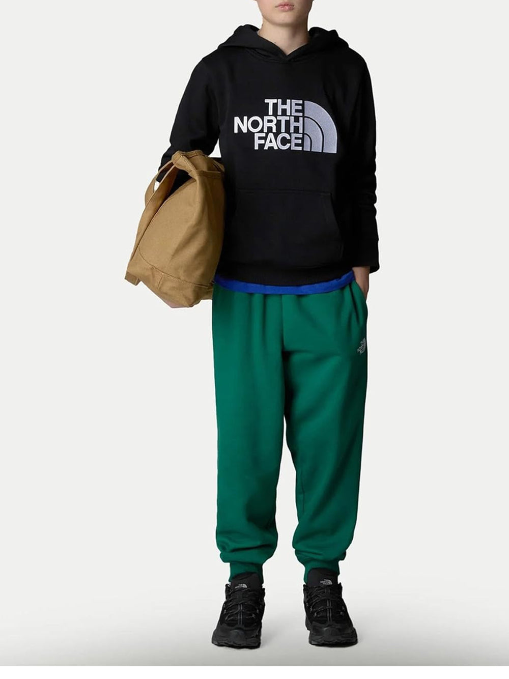 Felpa The North Face Bambino Drew Peak P/o Hoodie Nero The North Face Angolo dello Sport