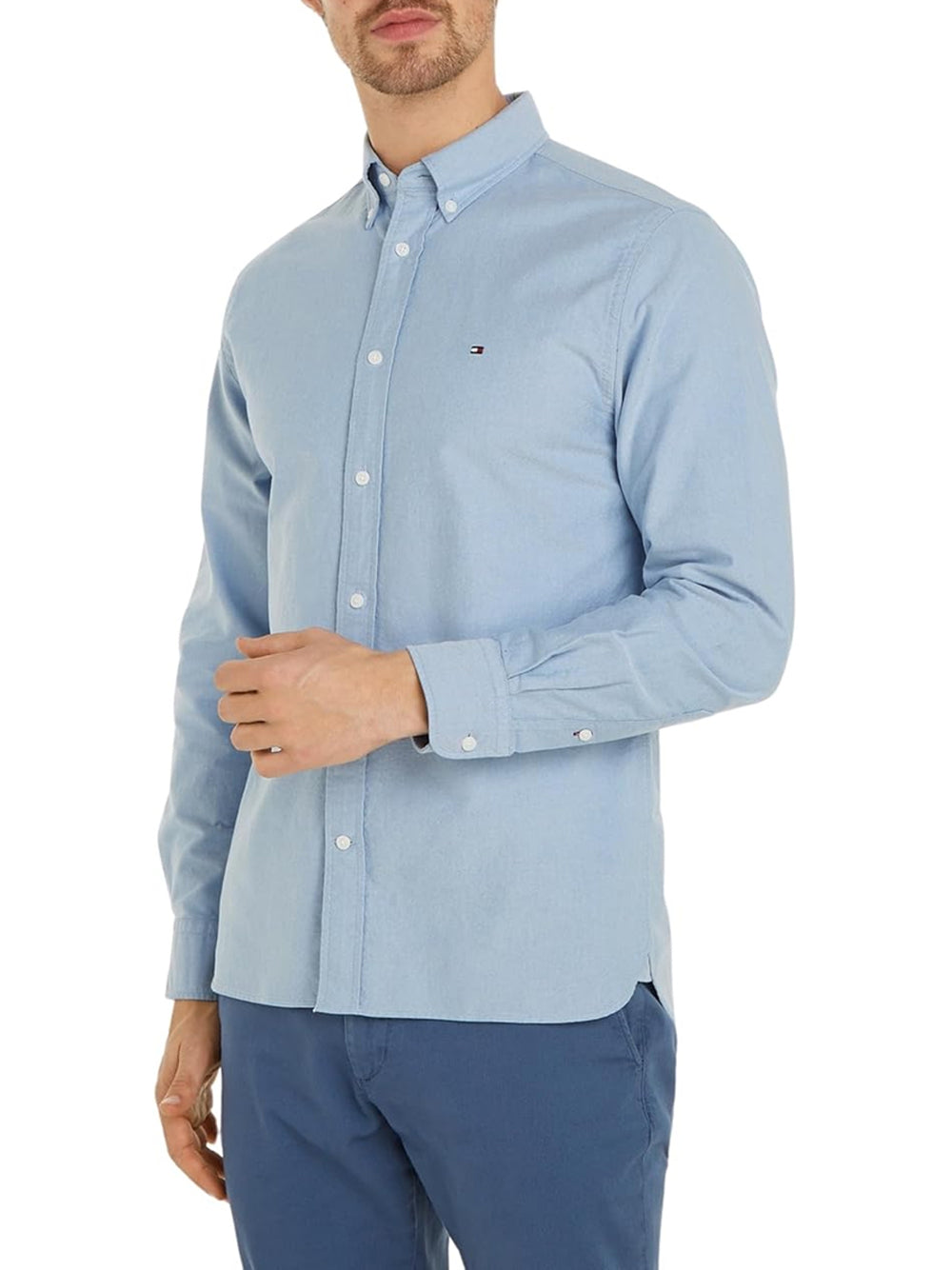 Camicia Tommy Hilfiger Uomo Solid Heritage Celeste Tommy Hilfiger Angolo dello Sport