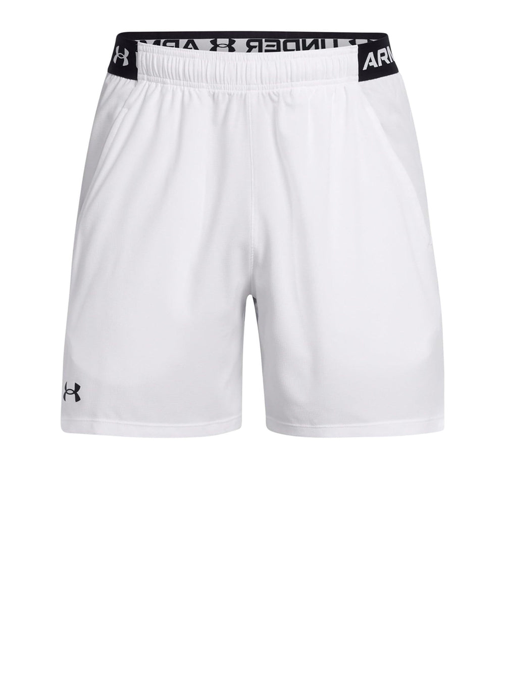 Pantaloncino Sportivo Under Armour Uomo Ua Vanish Woven 6in Shorts Bianco Under Armour Angolo dello Sport