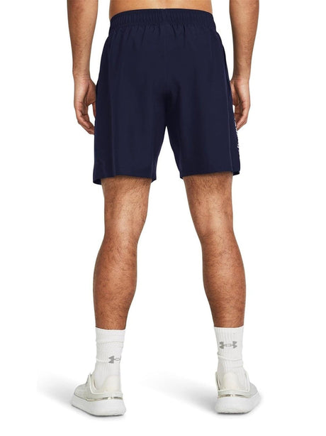 Pantaloncino Sportivo Under Armour Uomo Ua Tech Woven Wordmark Blu Under Armour  Angolo dello Sport