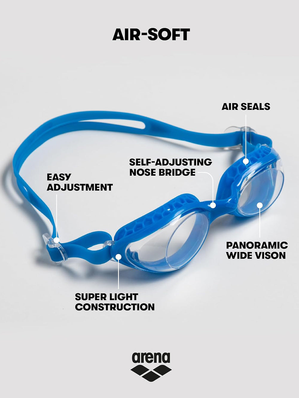 Occhiali - Occhialini Air Soft Arena Unisex - Blu