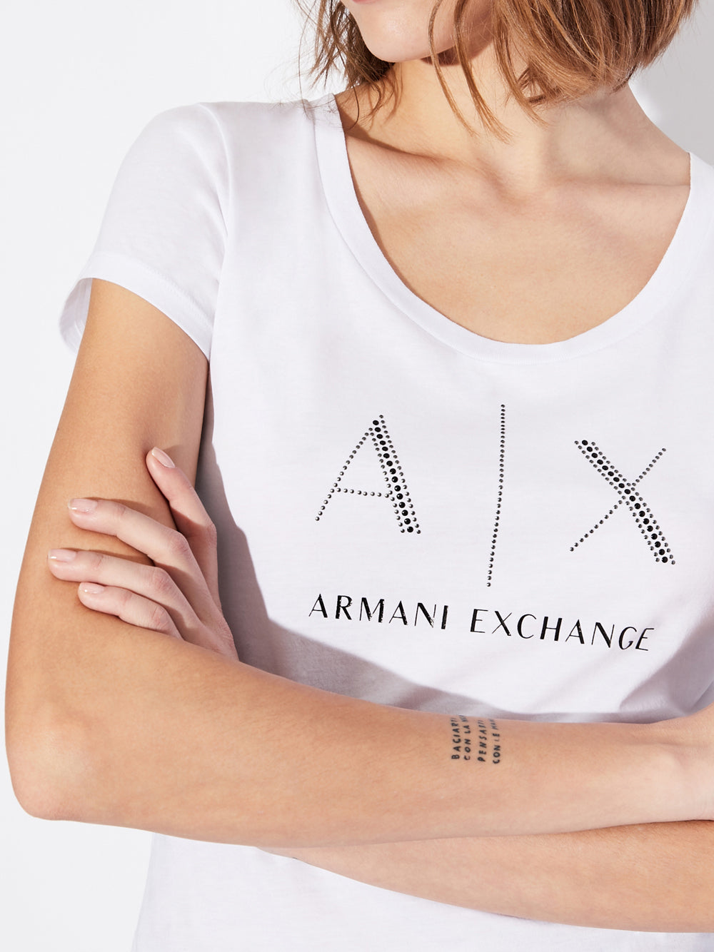 T-Shirt Armani Exchange Donna - Bianco